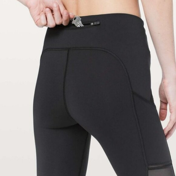 Lululemon Speed Up Tight Mesh 28 Leggings in Black - Picture 4 of 16